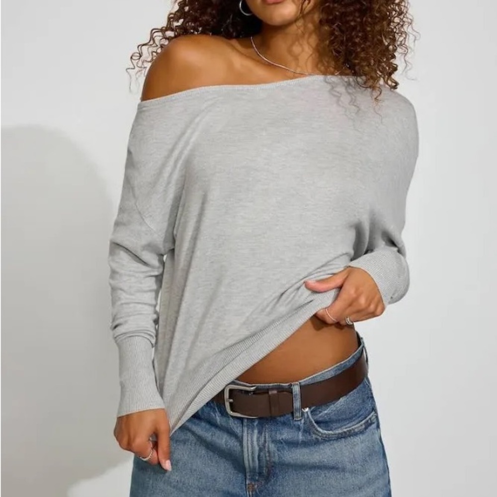 Garage Light Gray Knit Top